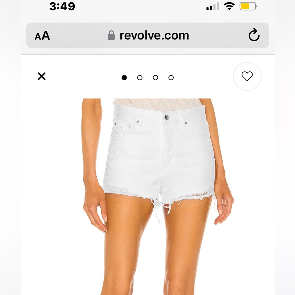 GRLFRND white jean shorts